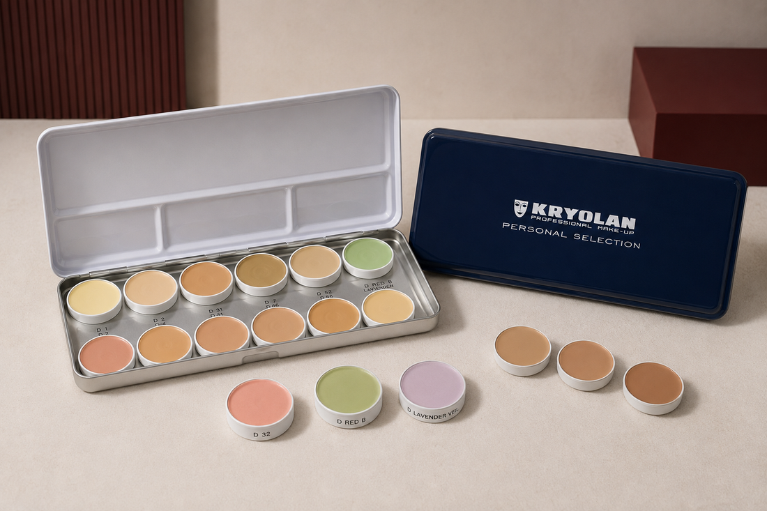 Concealer Circle e refis Dermacolor corretivos em composição editorial
