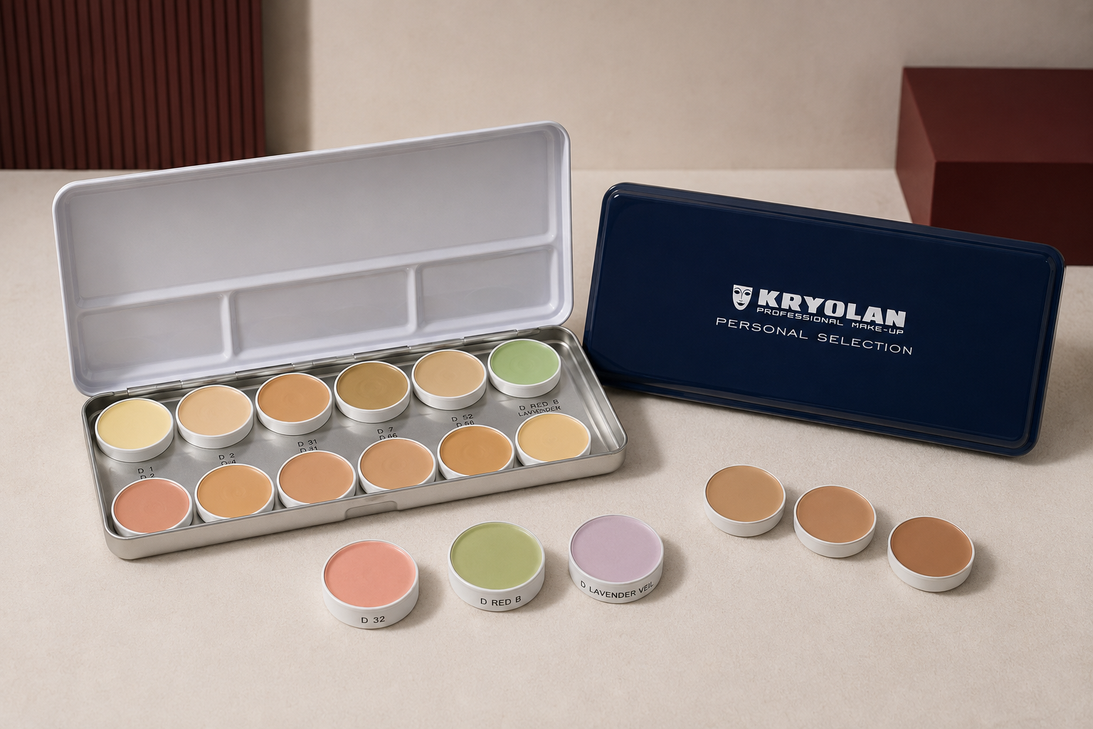 Concealer Circle e refis Dermacolor corretivos em composição editorial