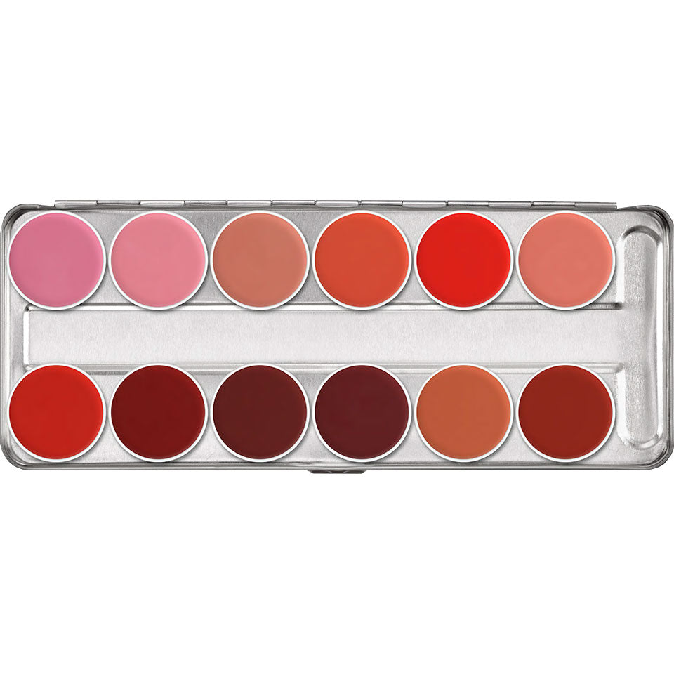 Paleta de Batons com 12 Cores Kryolan