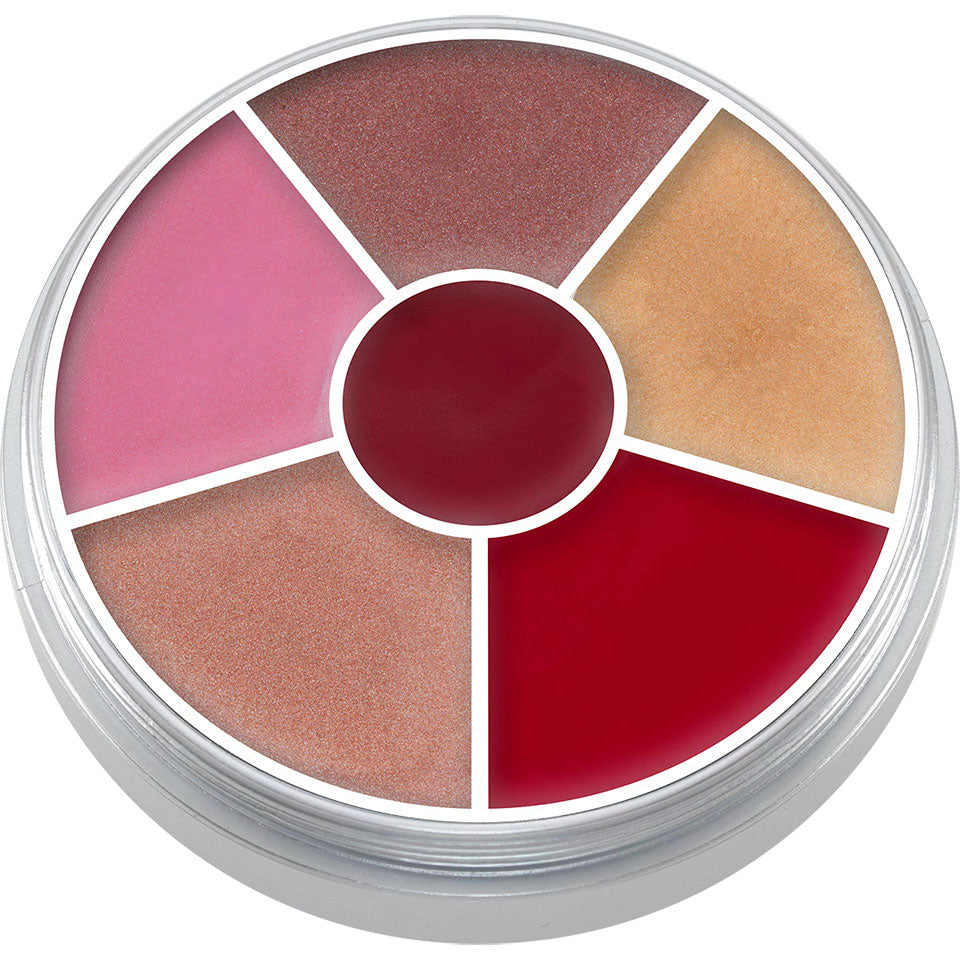 Paleta Circular Lip Glisser com 6 Cores Kryolan – imagem oficial 1