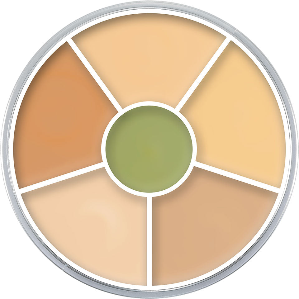 Paleta Circular de Corretivos Kryolan — combinação 6