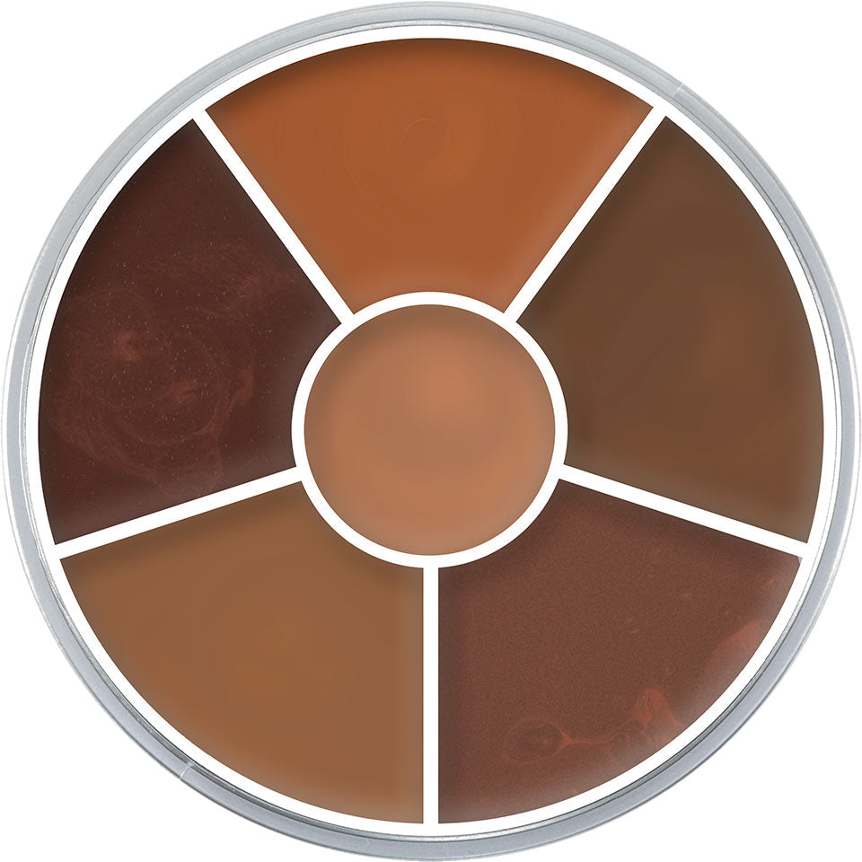 Paleta Circular de Corretivos Kryolan — combinação Dark