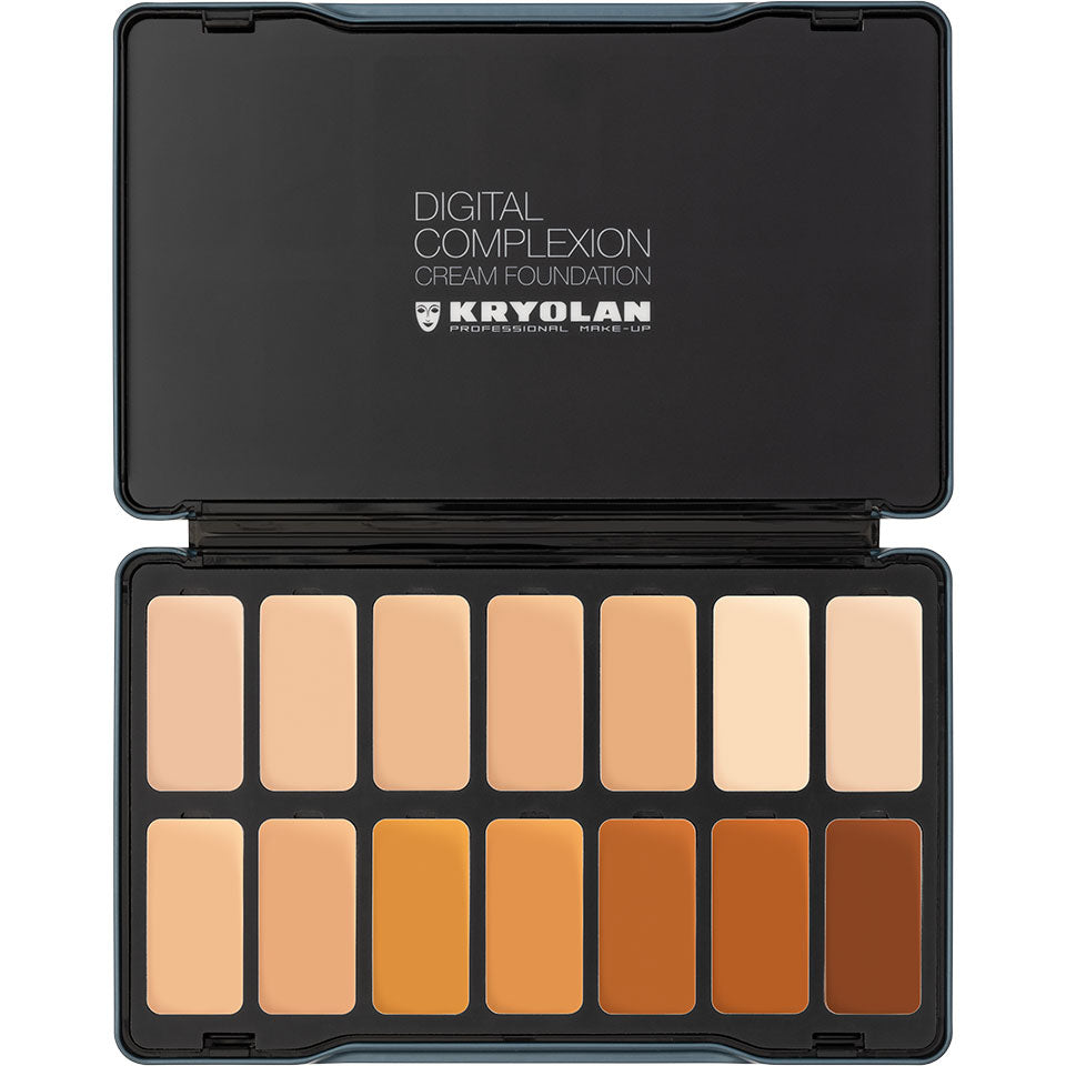 Paleta Digital Complexion Cream Foundation com 14 Cores D3 Kryolan – imagem oficial 1