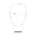 Bloco de Face Charts com 25 Folhas Kryolan – imagem oficial 1