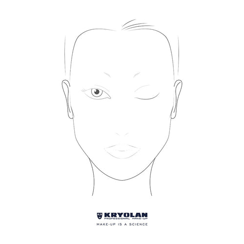 Bloco de Face Charts com 25 Folhas Kryolan – imagem oficial 1