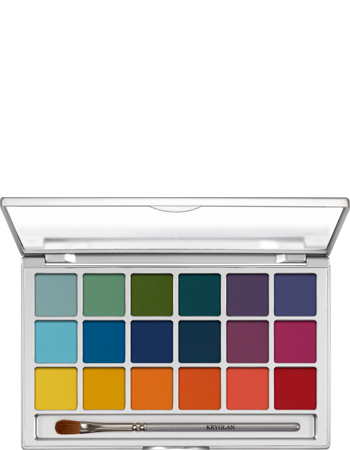 Paleta de Sombras Variety com 18 Cores Kryolan — combinação V 2